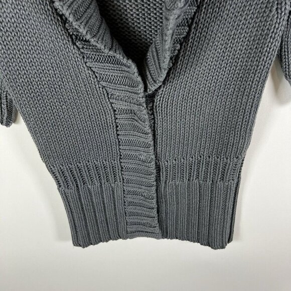 Theory Linen Blend Shawl Collar Cowl Neck Logane/Marbella Cardigan Sweater Small - Picture 4 of 7